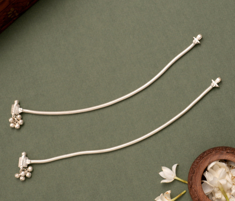 Lightweight Plain Silver Anklet