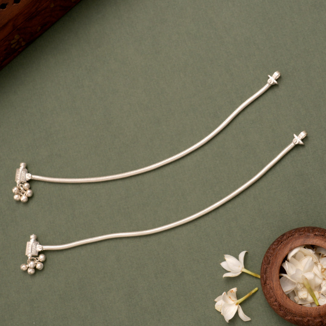Lightweight Plain Silver Anklet