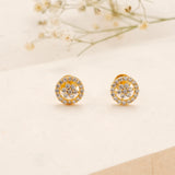 Delightful Clover Leaf Golden Stud