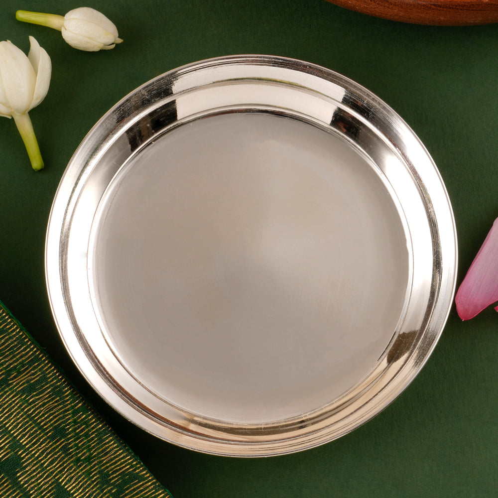 Round Plain Silver Plate