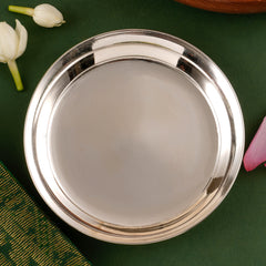 Round Plain Silver Plate