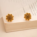 Traditional Coin Motif Antique Kundan Stud