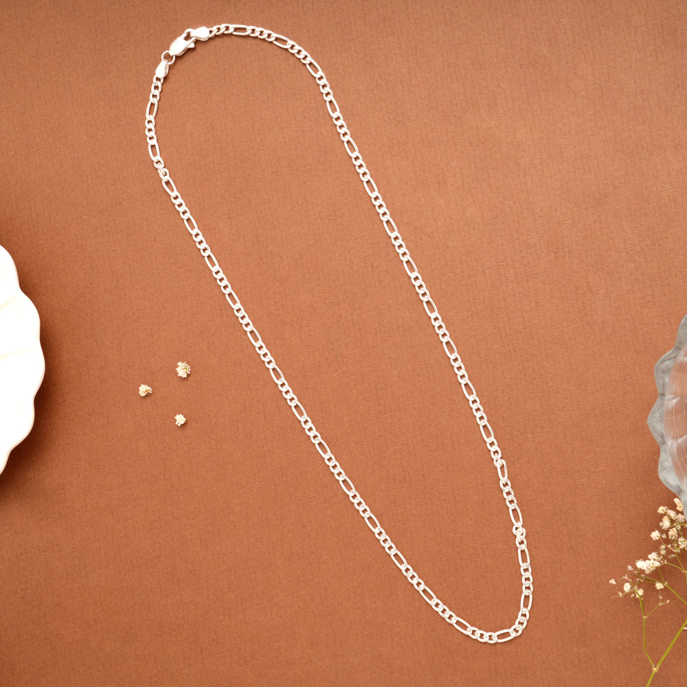 Italian Figaro Silver Men’s Chain
