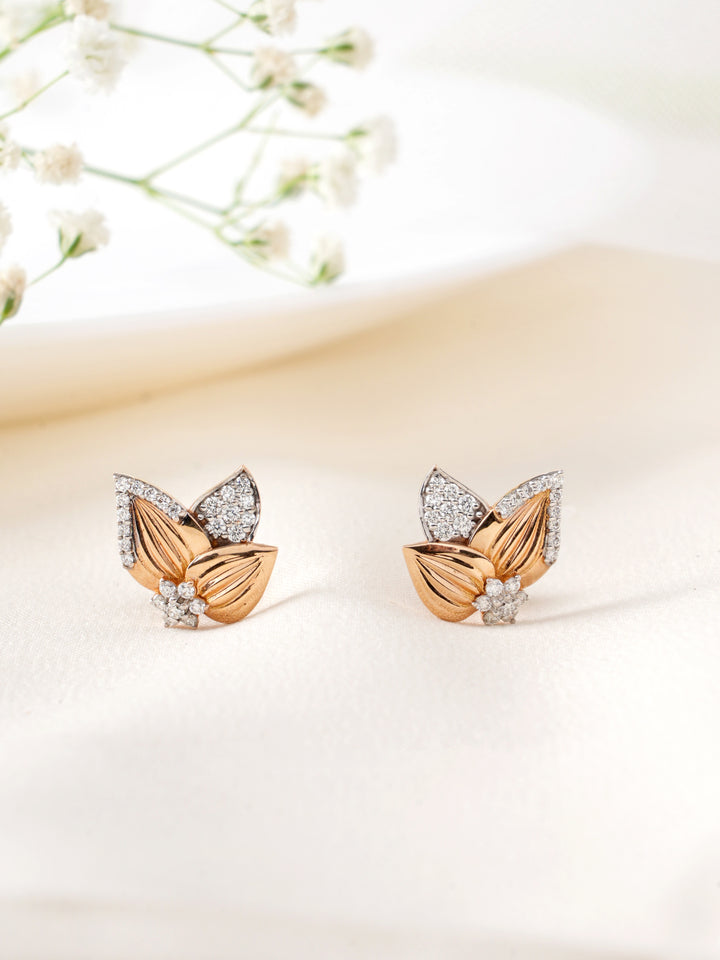 Petal Leaf with Diamond Stud
