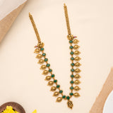 Divine Lakshmi with Ganesha Golden Mango Haram