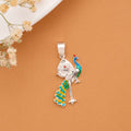Traditional Murugan Peacock Silver Pendant