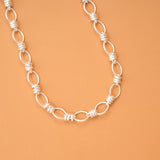 Modern Oval Links Silver Chain