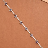 Vibrant Violet Stone Silver Women’s Bracelet
