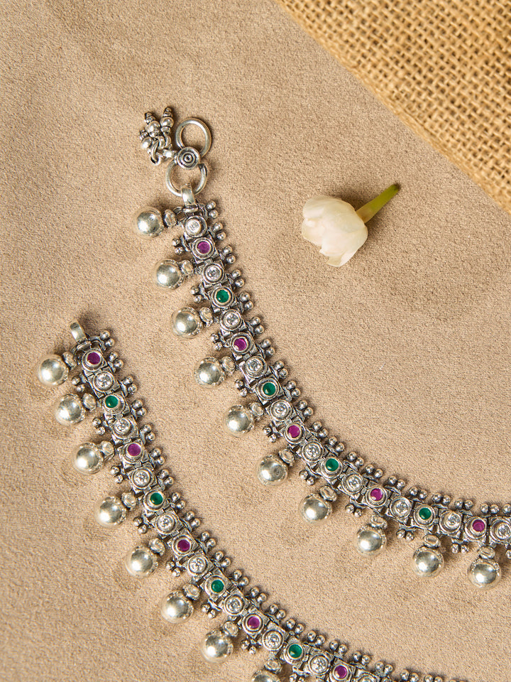 Jeweled Whisper Antique Anklet
