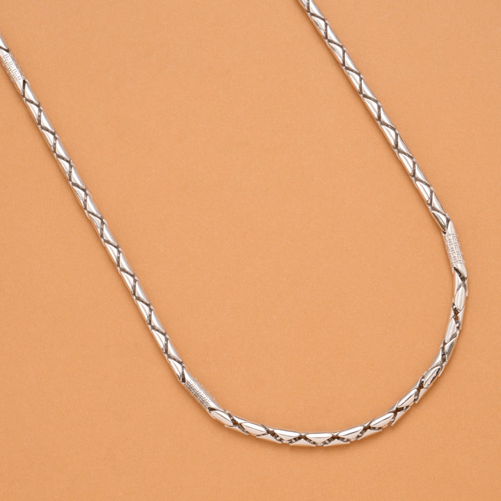 Bullet Bahubali Men's Silver Chain