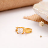 Single Solitaire Stone Golden Ring