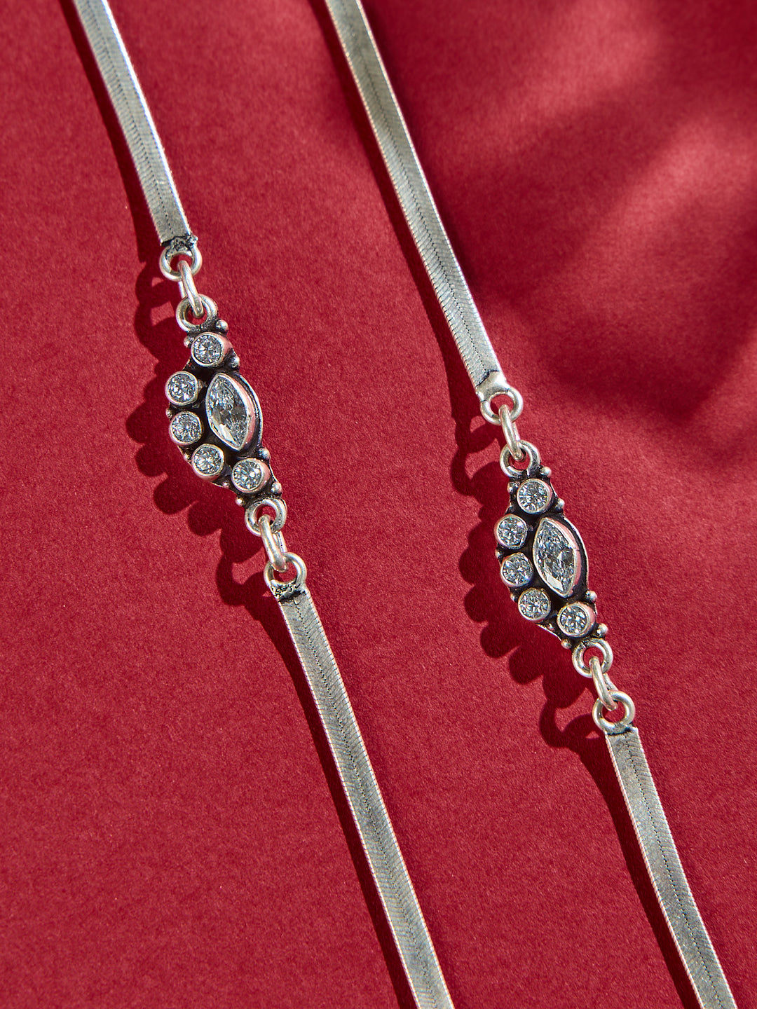Heritage Sparkle with Ruby & Green Anklet