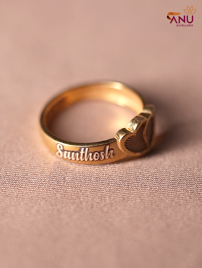 Fingerprint In Heart Ring
