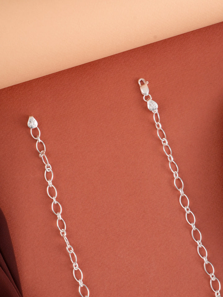 Rolo Link Silver Chain for Men