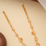 Intricate Temple Lakshmi Design Golden Necklace