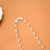 Modern Oval Links Silver Chain
