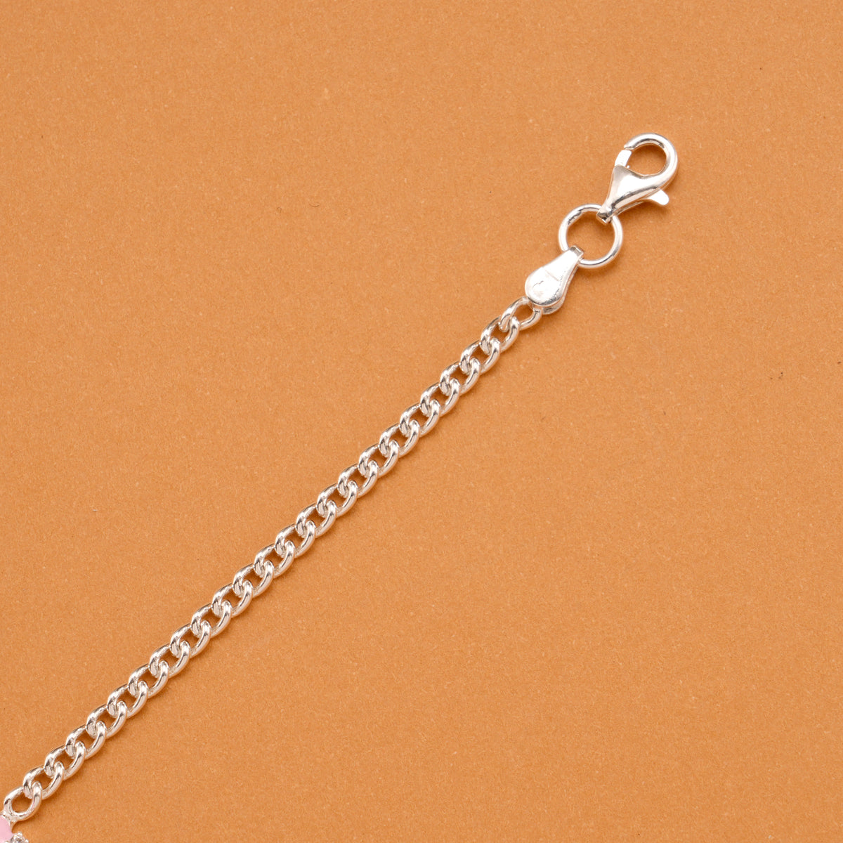 Pink Ice Cream Cup Cake Silver Baby Bracelet