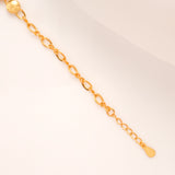 Pearl Gold Overlay Ball Charm Bracelet