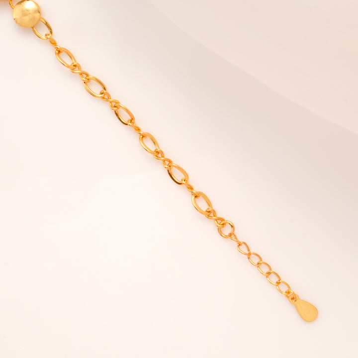 Pearl Gold Overlay Ball Charm Bracelet