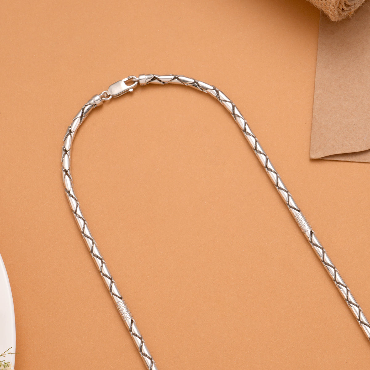 Bullet Bahubali Men's Silver Chain