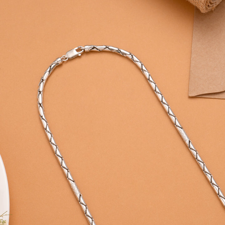 Bullet Bahubali Men's Silver Chain