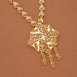 Blossom Floral Casting Golden Necklace Set