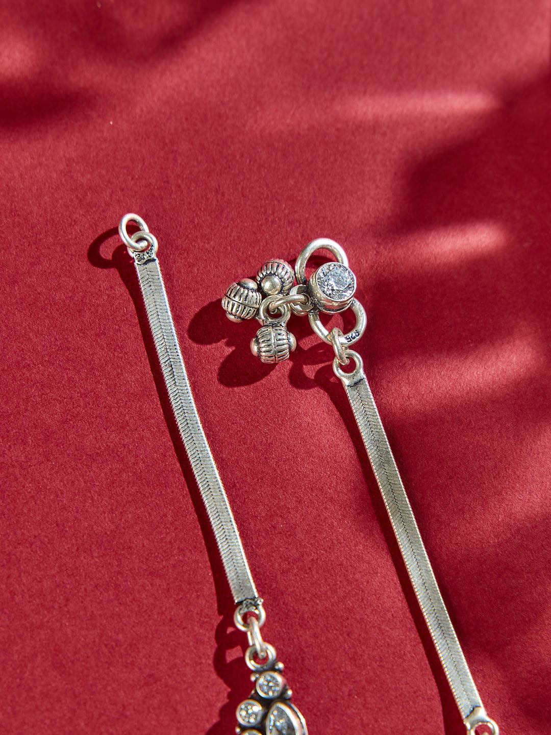 Heritage Sparkle with Ruby & Green Anklet