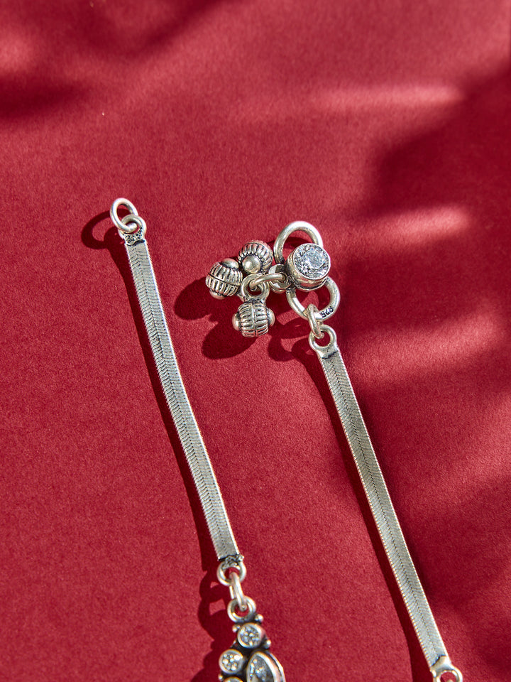 Heritage Sparkle with Ruby & Green Anklet