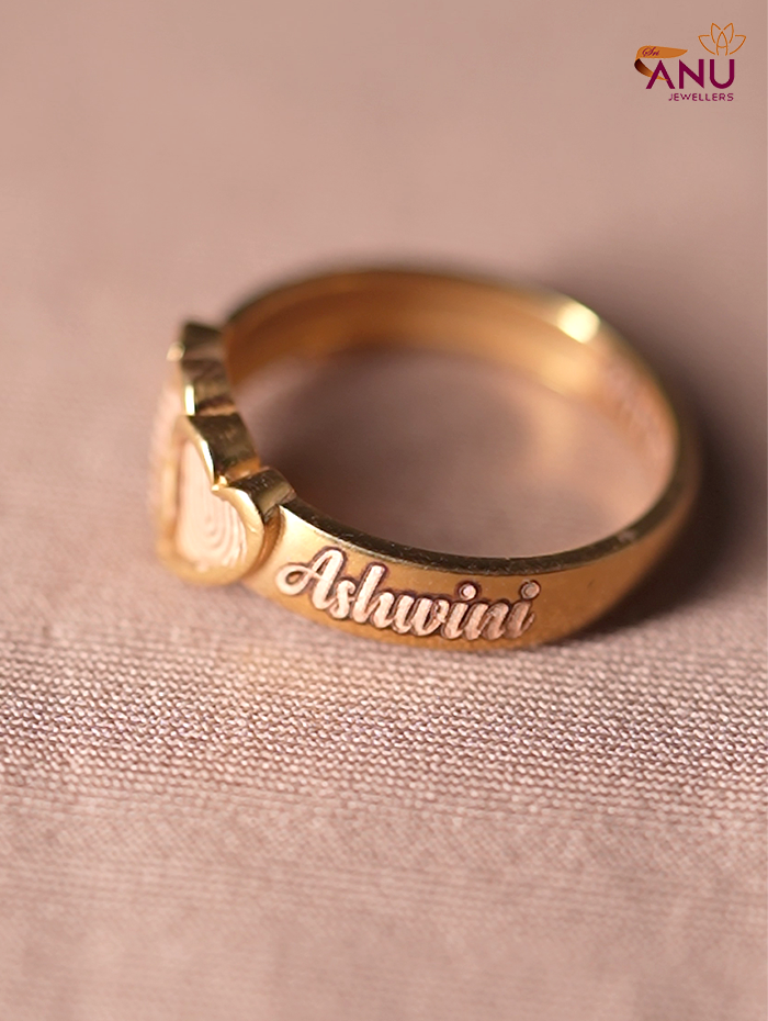 Fingerprint In Heart Ring