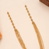 Multi Layer Chain with Ruby Peacock Golden Necklace Set