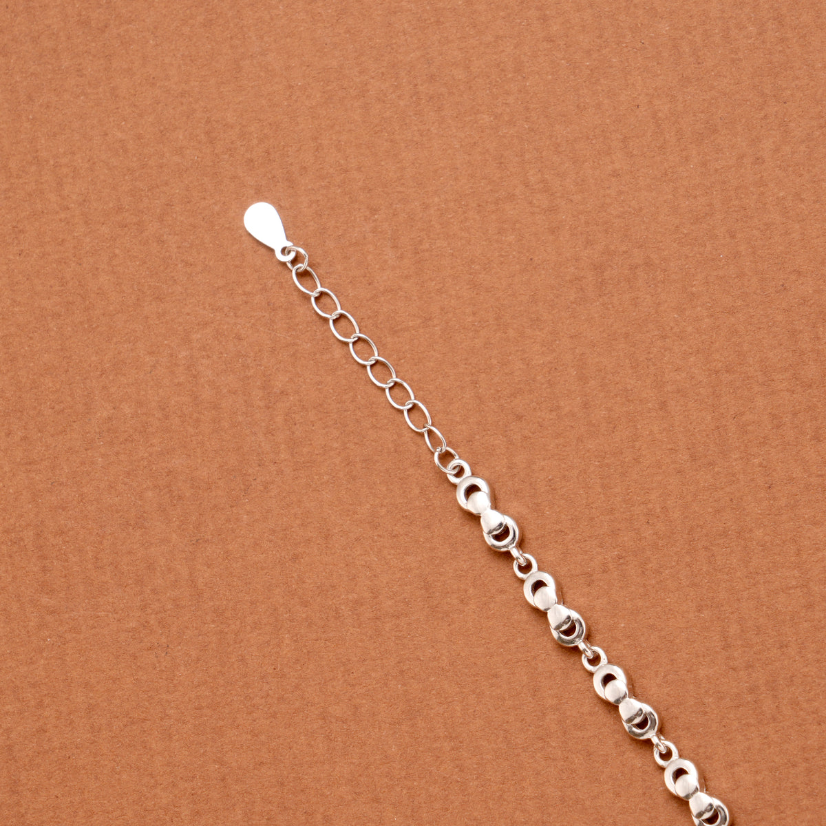 Stylish Rectangular Link Women Silver Bracelet