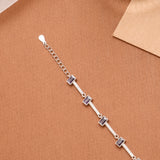 Vibrant Violet Stone Silver Women’s Bracelet