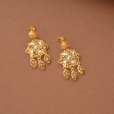 Blossom Floral Casting Golden Necklace Set