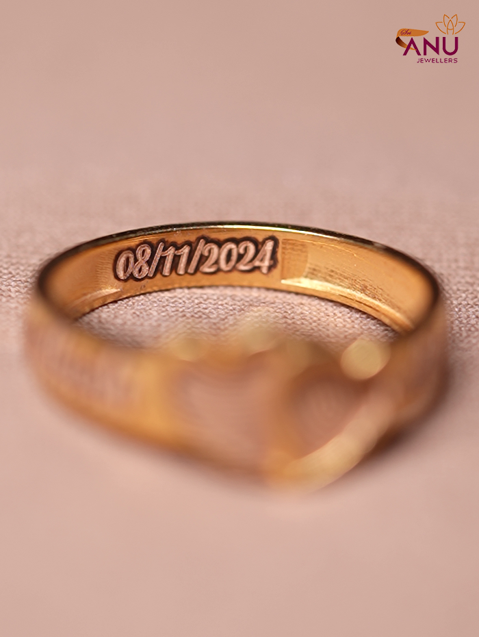 Fingerprint In Heart Ring