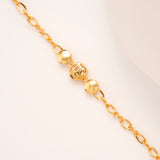 Pearl Gold Overlay Ball Charm Bracelet