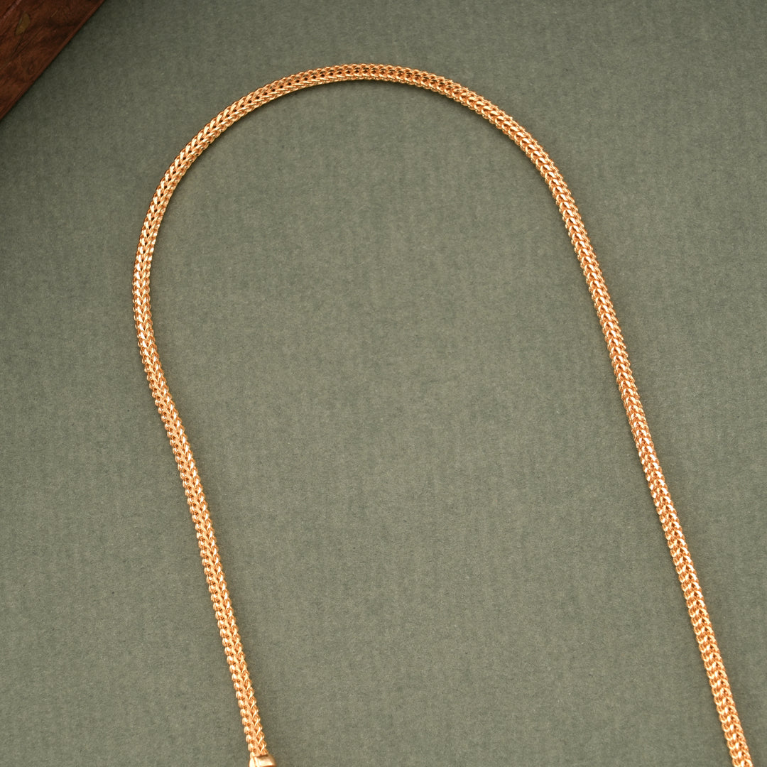 Modern Oval Shaped Lakshmi Mugappu Chain