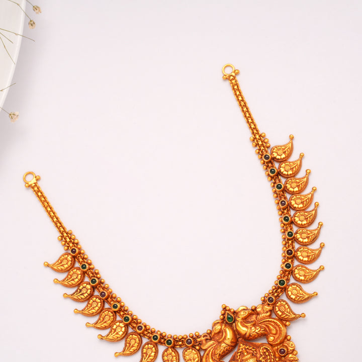 South Indian Lakshmi Mango Golden Choker