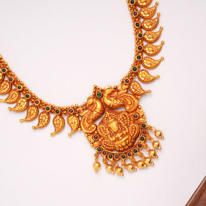 South Indian Lakshmi Mango Golden Choker