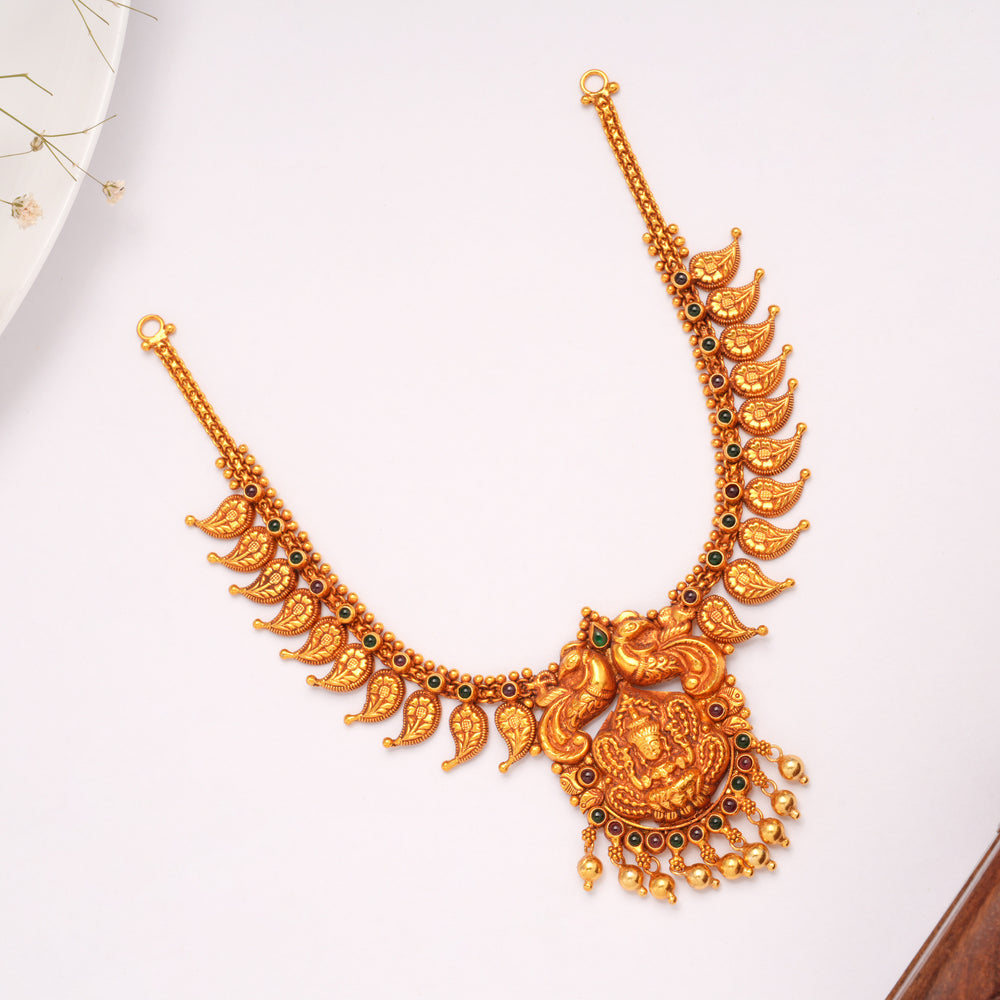 South Indian Lakshmi Mango Golden Choker