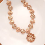 Rose Gold Floral Statement Necklace