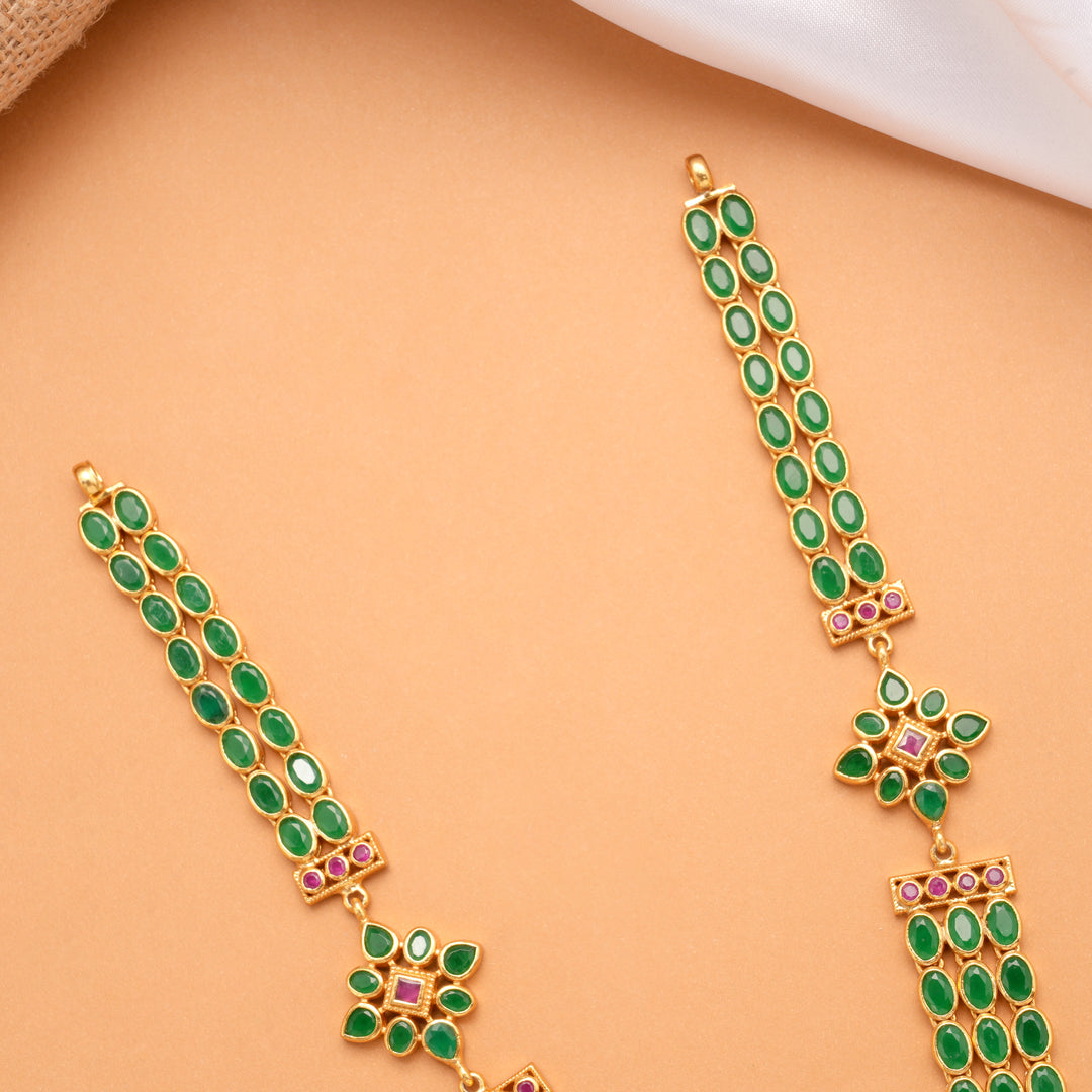 Classic Kemp Emerald Layered Long Necklace