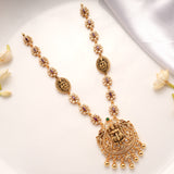 Antique Lakshmi Pendant with Kundan Golden Necklace