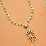 Elegant Emerald Green Temple Pendant Necklace