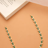 Elegant Emerald Green Temple Pendant Necklace