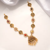 Antique Navarathana Stone Lakshmi Golden Necklace