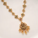 Elegant Temple Lakshmi Golden Necklace