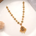 Elegant Temple Lakshmi Golden Necklace