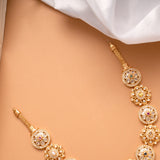 Vintage Navarathana Stone Lakshmi Drops Golden Necklace
