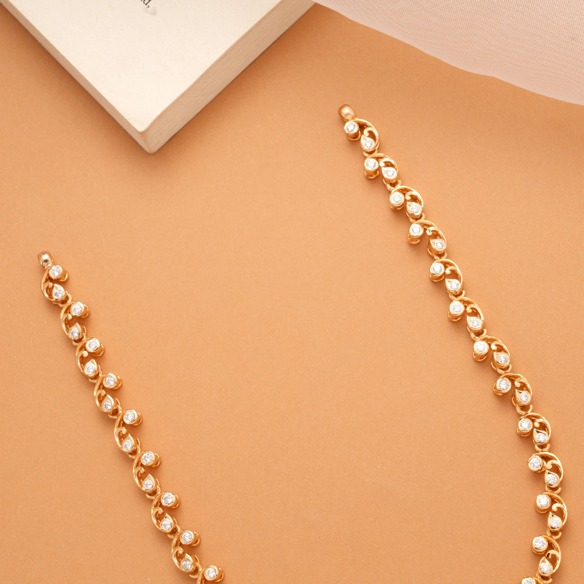 Fancy Stone Pendant Golden Necklace