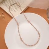 Dual Tone Textured Sleek Bead Golden Chain